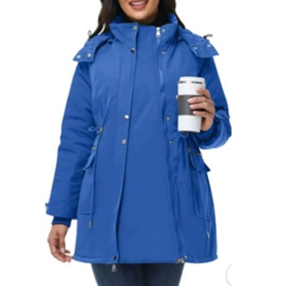 BRAND NEW ~ Maternity 3-in-1 Royal Blue Winter Puffer Coat ~ MEDIUM - Picture 2 of 6